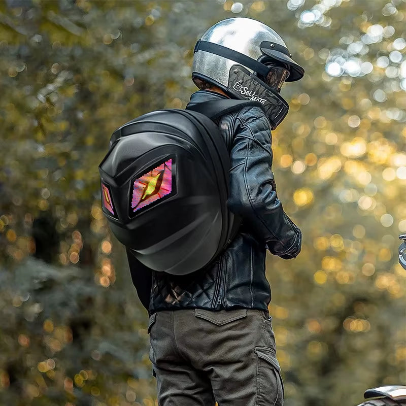 LED Knight Cycling Backpack Motorcycle Led Bag with Eye Screen Bluetooth APP Waterproof Rainproof Women Bag School Bags Rugzak